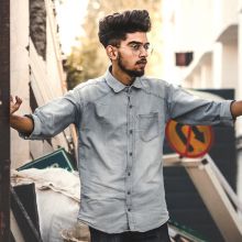 NY Threads Denim Button Up