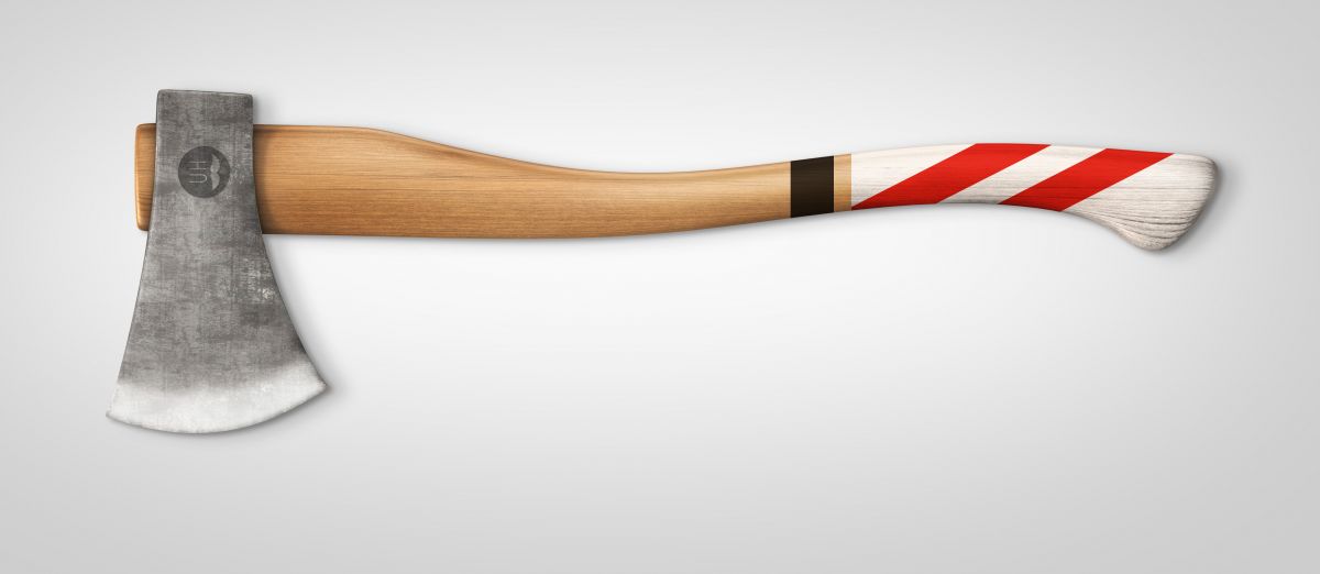 Black/White/Red handle finish